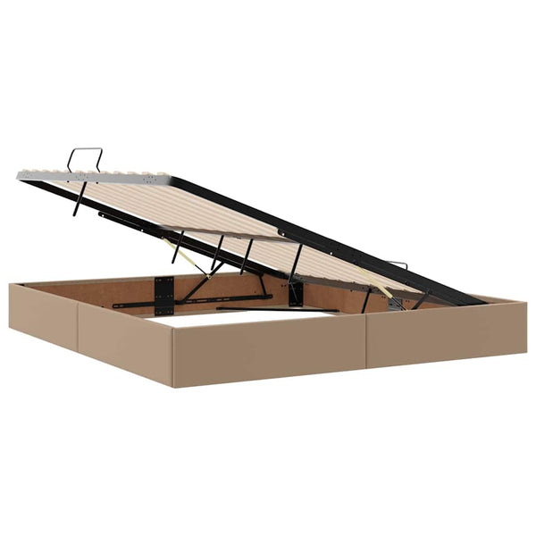 vidaXL Storage Bed with Mattress Cappuccino 160 x 200 cm