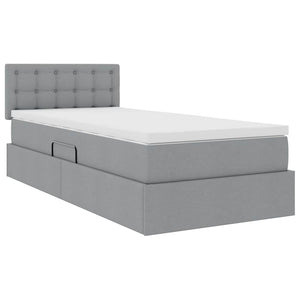 vidaXL Storage Bed with Mattress Light Gray 90 x 190 cm