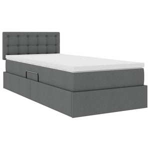 vidaXL Storage Bed with Mattress Dark Grey 90 x 190 cm