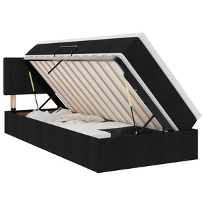 vidaXL Storage Bed with Mattress with Mattress Black 90 x 190 cm