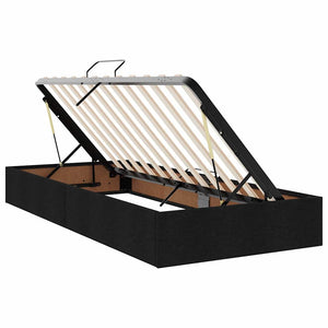 vidaXL Storage Bed with Mattress with Mattress Black 90 x 190 cm
