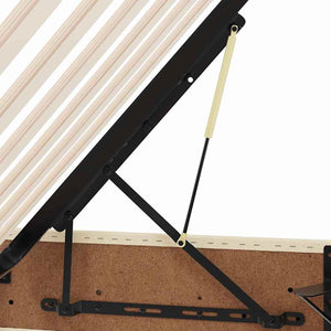 vidaXL Storage Bed with Mattress Cream 90 x 190 cm Engineered Wood