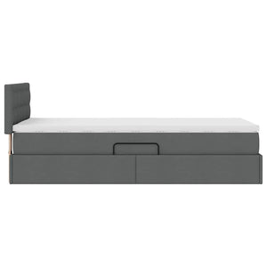 vidaXL Storage Bed with Mattress Dark Grey 100 x 200 cm
