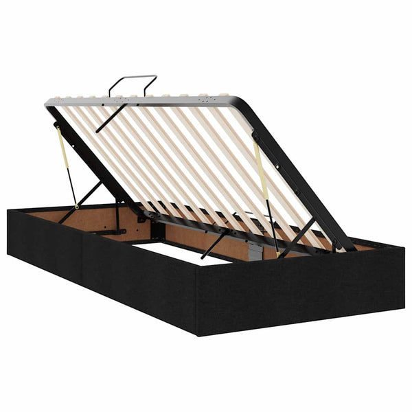 vidaXL Storage Bed with Mattress Black 100 x 200 cm
