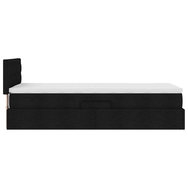 vidaXL Storage Bed with Mattress Black 100 x 200 cm
