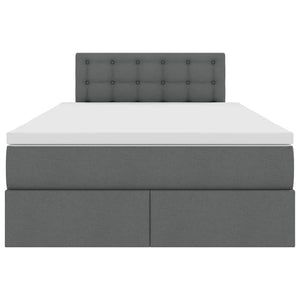 vidaXL Storage Bed with Mattress Dark Grey 120 x 190 cm