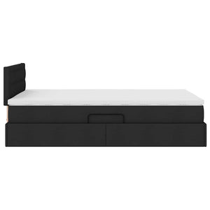 vidaXL Storage Bed with Mattress Black 120 x 190 cm