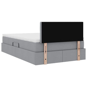 vidaXL Storage Bed with Mattress Light Grey 120 x 200 cm