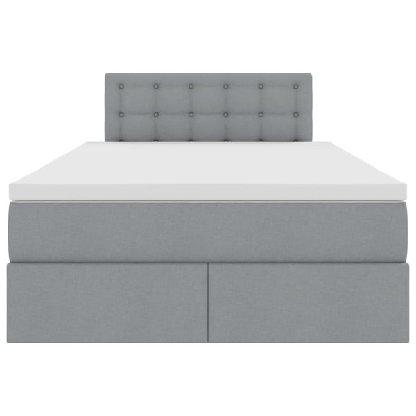 vidaXL Storage Bed with Mattress Light Grey 120 x 200 cm