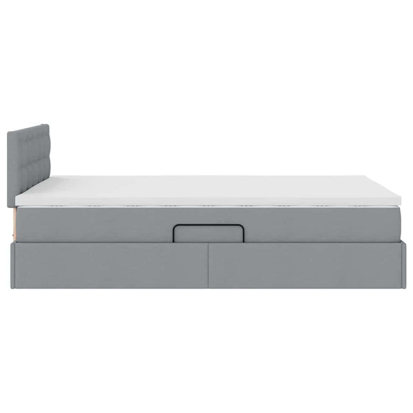 vidaXL Storage Bed with Mattress Light Grey 120 x 200 cm