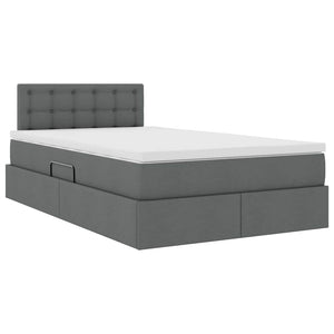 vidaXL Storage Bed with Mattress Dark Gray 120 x 200 cm