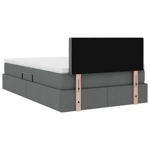 vidaXL Storage Bed with Mattress Dark Gray 120 x 200 cm