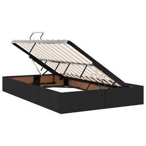 vidaXL Storage Bed with Mattress Black 120 x 200 cm