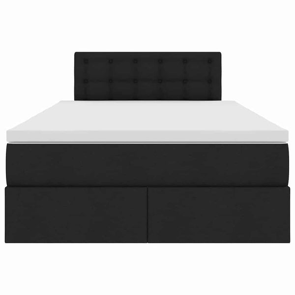 vidaXL Storage Bed with Mattress Black 120 x 200 cm