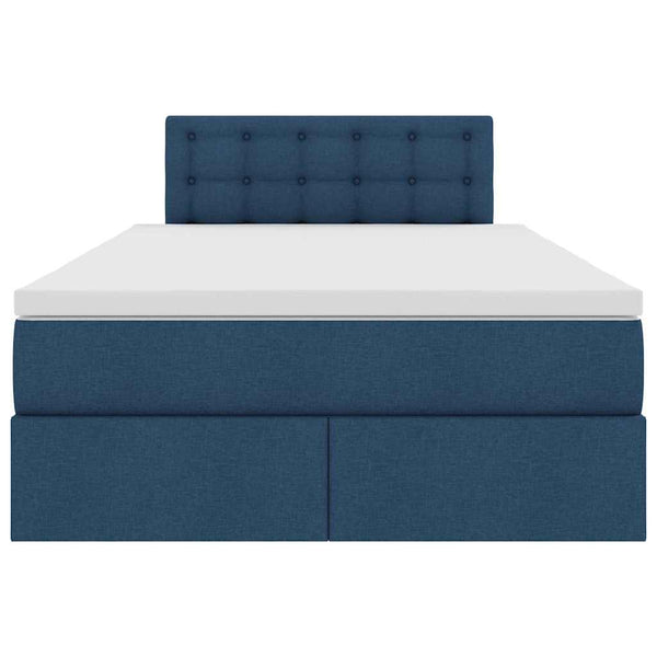 vidaXL Storage Bed with Mattress Blue 120 x 200 cm Engineered Wood