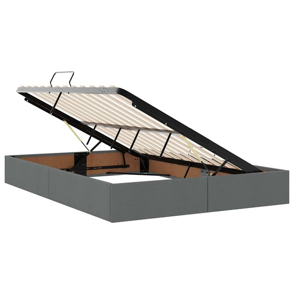 vidaXL Storage Bed with Mattress Dark Gray 140 x 190 cm