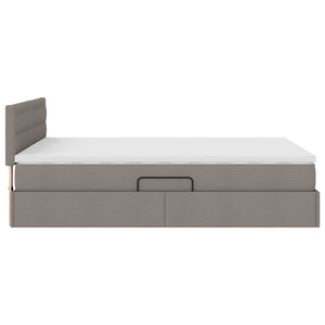 vidaXL Storage Bed with Mattress Taupe 140 x 190 cm Engineered Wood