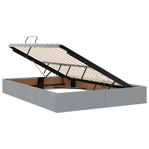 vidaXL Storage Bed with Mattress Light Gray 140 x 200 cm