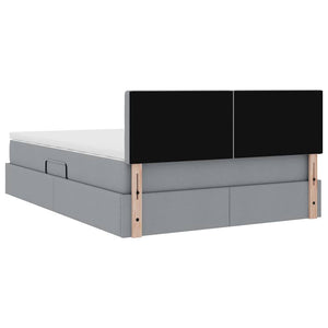 vidaXL Storage Bed with Mattress Light Gray 140 x 200 cm