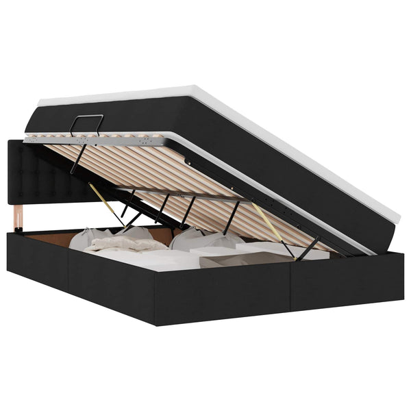 vidaXL Storage Bed with Mattress Black 140 x 200 cm