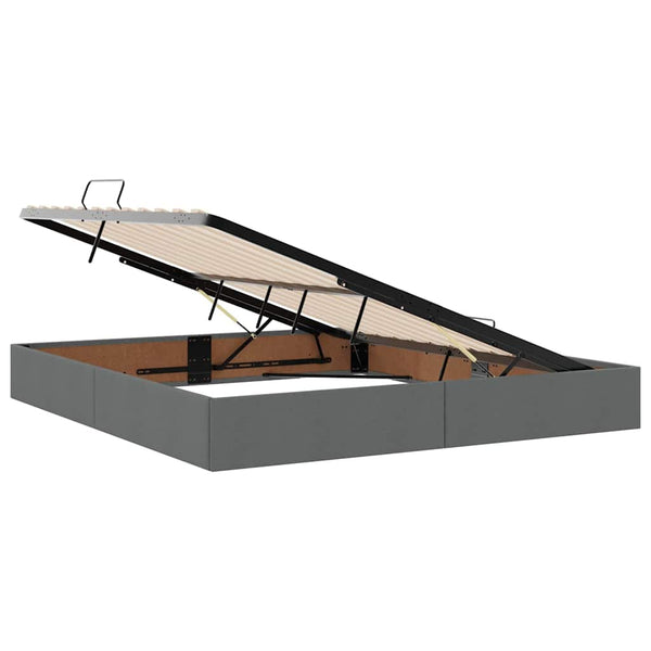 vidaXL Storage Bed with Mattress Dark Grey 160 x 200 cm