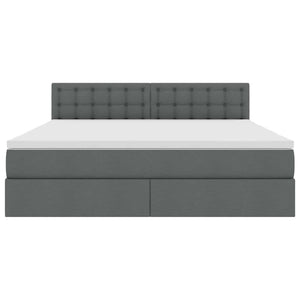 vidaXL Storage Bed with Mattress Dark Grey 160 x 200 cm