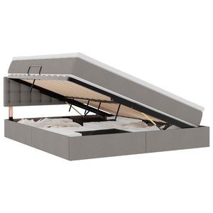 vidaXL Storage Bed with Mattress Taupe 160 x 200 cm Engineered Wood