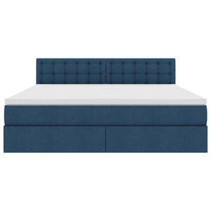 vidaXL Storage Bed with Mattress Blue 160 x 200 cm Engineered Wood