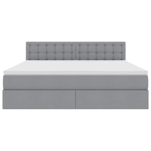 vidaXL Storage Bed with Mattress Light Grey 180 x 200 cm