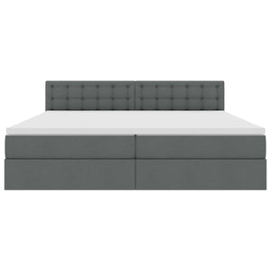 vidaXL Storage Bed with Mattress Dark Grey 200 x 200 cm