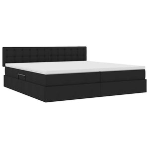 vidaXL Storage Bed with Mattress Black 200 x 200 cm