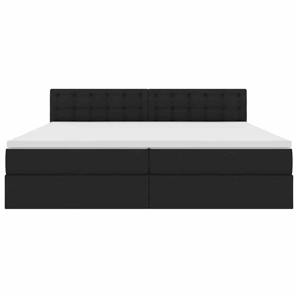 vidaXL Storage Bed with Mattress Black 200 x 200 cm
