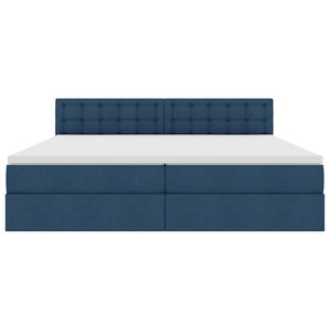 vidaXL Storage Bed with Mattress Blue 200 x 200 cm Engineered Wood