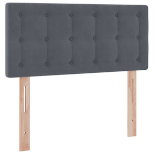 vidaXL Storage Bed with Mattress Dark Grey 90 x 190 cm Velvet