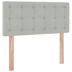 vidaXL Storage Bed with Mattress Light Gray 90 x 200 cm Velvet