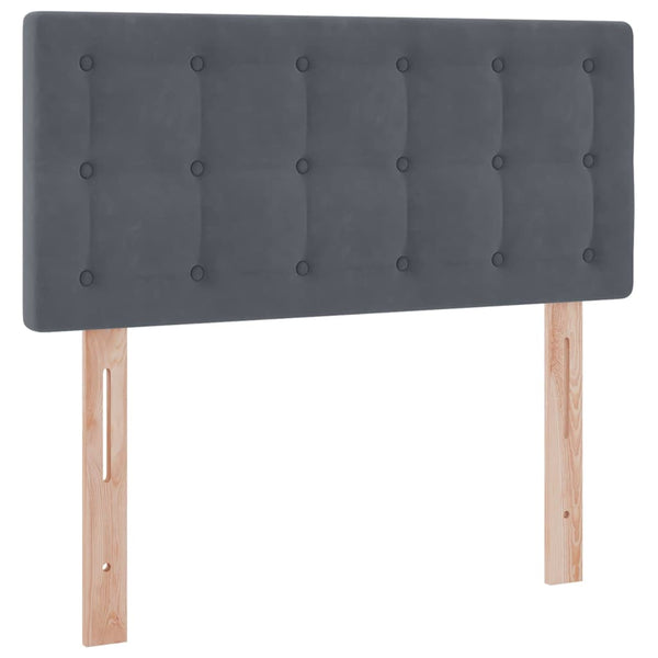 vidaXL Storage Bed with Mattress Dark Grey 90 x 200 cm Velvet