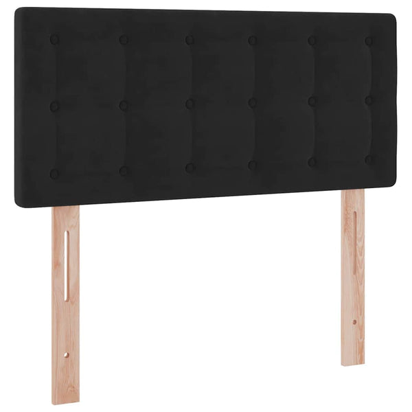 vidaXL Storage Bed with Mattress Black 90 x 200 cm Velvet