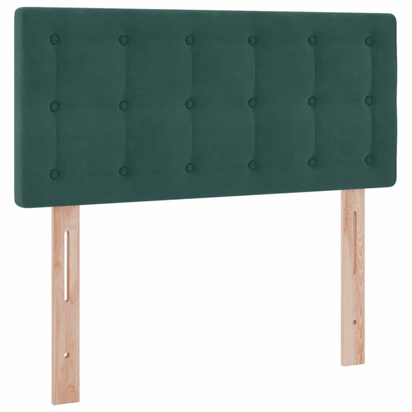 vidaXL Storage Bed with Mattress Dark Green 90 x 200 cm Velvet