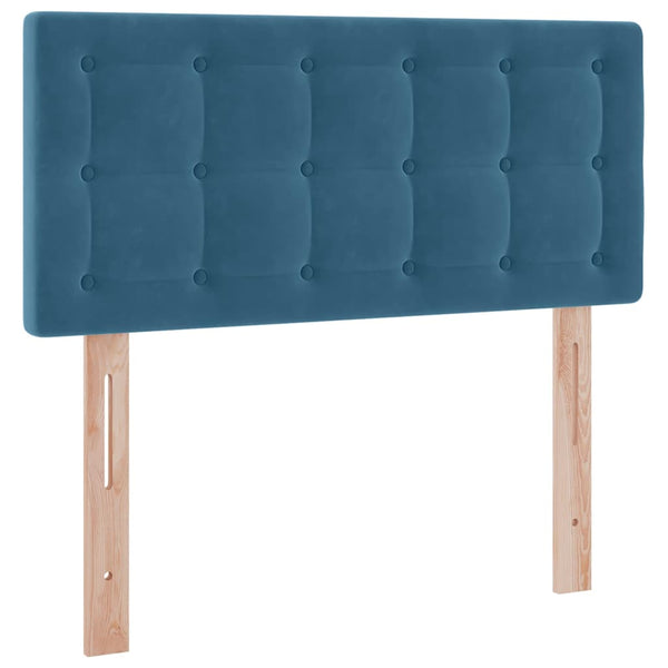 vidaXL Storage Bed with Mattress Dark Blue 90 x 200 cm Velvet