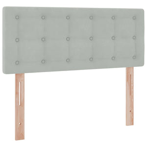 vidaXL Storage Bed with Mattress Light Grey 120 x 190 cm Velvet