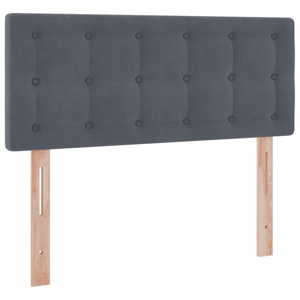 vidaXL Storage Bed with Mattress Dark Grey 120 x 190 cm Velvet
