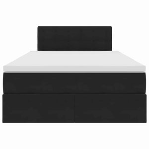 vidaXL Storage Bed with Mattress Black 120 x 190 cm Velvet