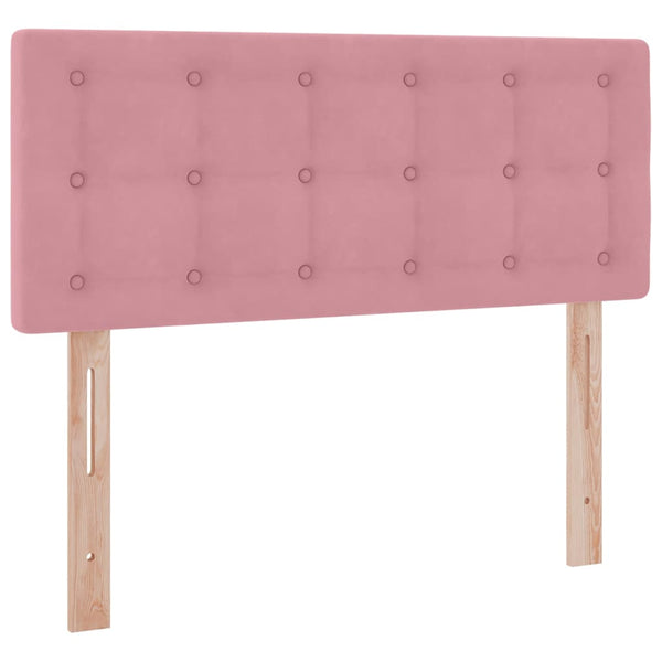 vidaXL Storage Bed with Mattress Pink 120 x 190 cm Velvet