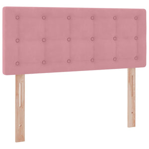 vidaXL Storage Bed with Mattress Pink 120 x 200 cm Velvet