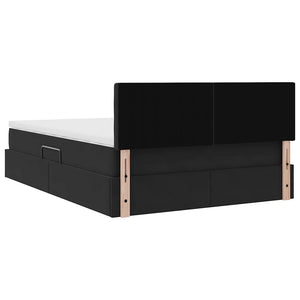 vidaXL Storage Bed with Mattress Black 140 x 190 cm Velvet