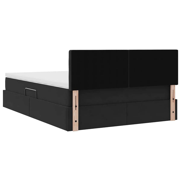 vidaXL Storage Bed with Mattress Black 140 x 190 cm Velvet
