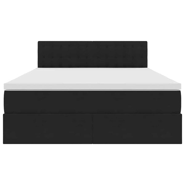 vidaXL Storage Bed with Mattress Black 140 x 190 cm Velvet