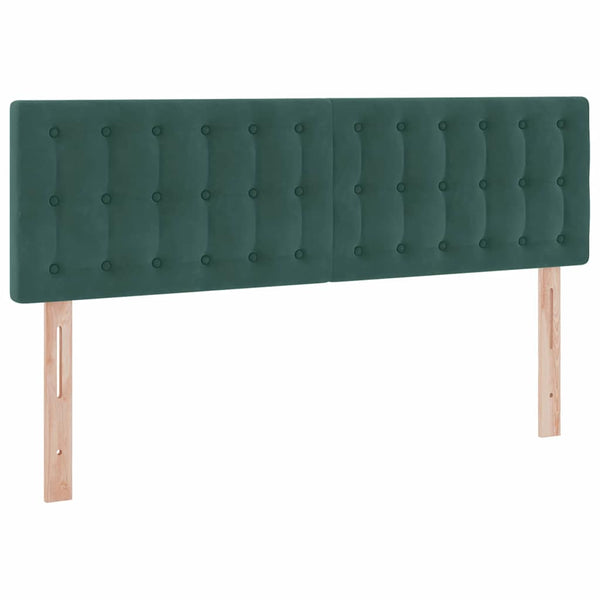 vidaXL Storage Bed with Mattress Dark Green 140 x 190 cm Velvet