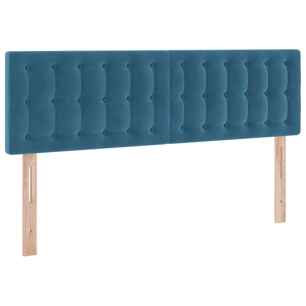 vidaXL Storage Bed with Mattress Dark Blue 140 x 190 cm Velvet