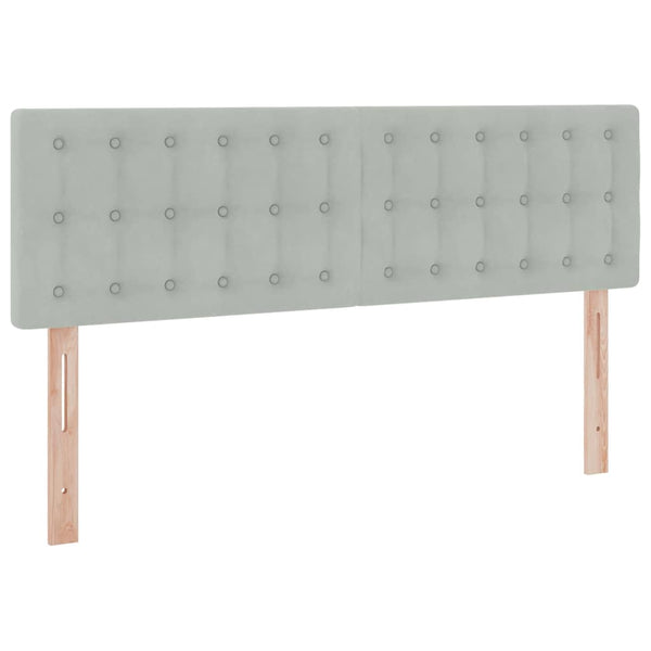vidaXL Storage Bed with Mattress Light Grey 140 x 200 cm Velvet